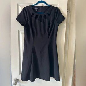 black fit and flare dress size 14